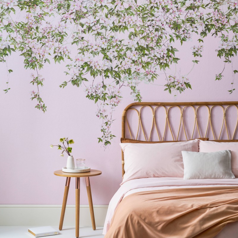 Classic Clematis Mural Wallpaper | Sian Zeng