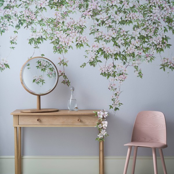 Classic Clematis Mural Wallpaper | Sian Zeng