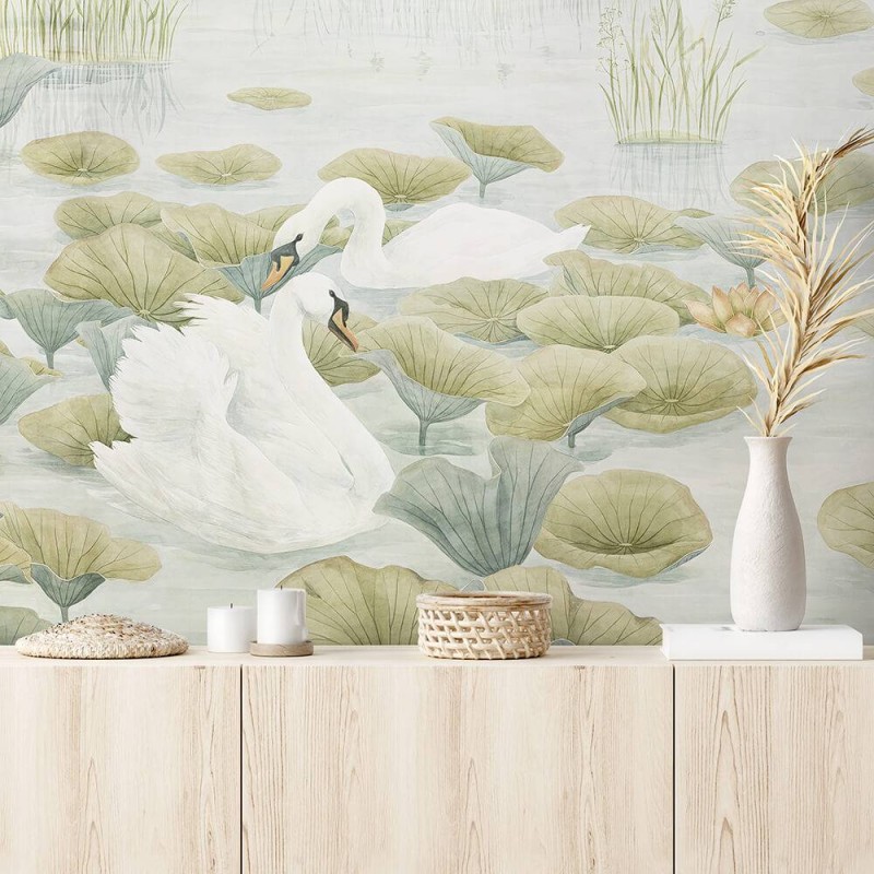 Classic Swan Lake Mural Wallpaper | SIAN ZENG