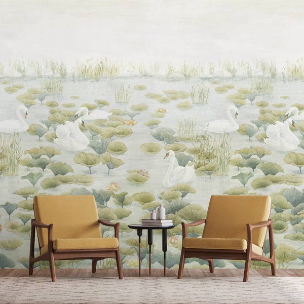 Classic Swan Lake Mural Wallpaper | SIAN ZENG