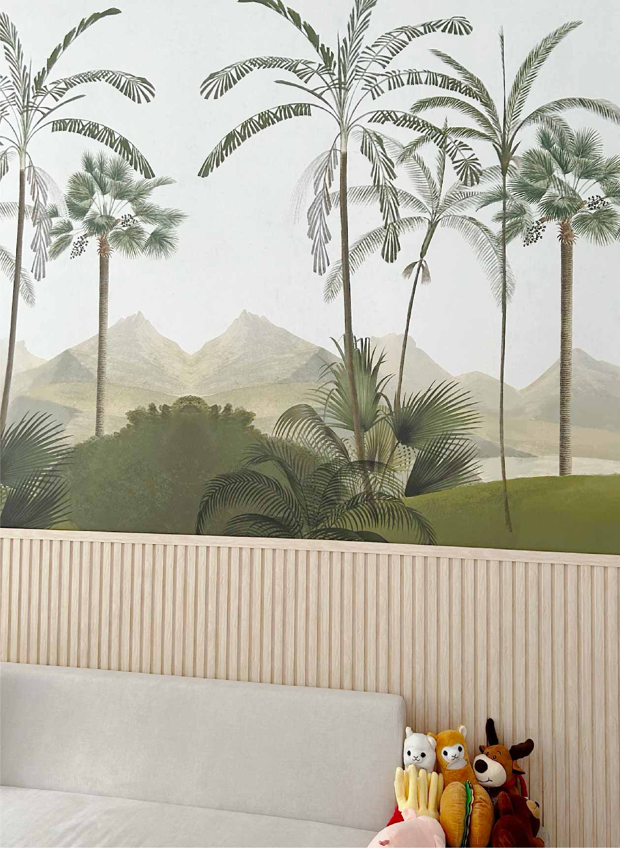 Tropical Island Mural Wallpaper by Honpo with playful toys