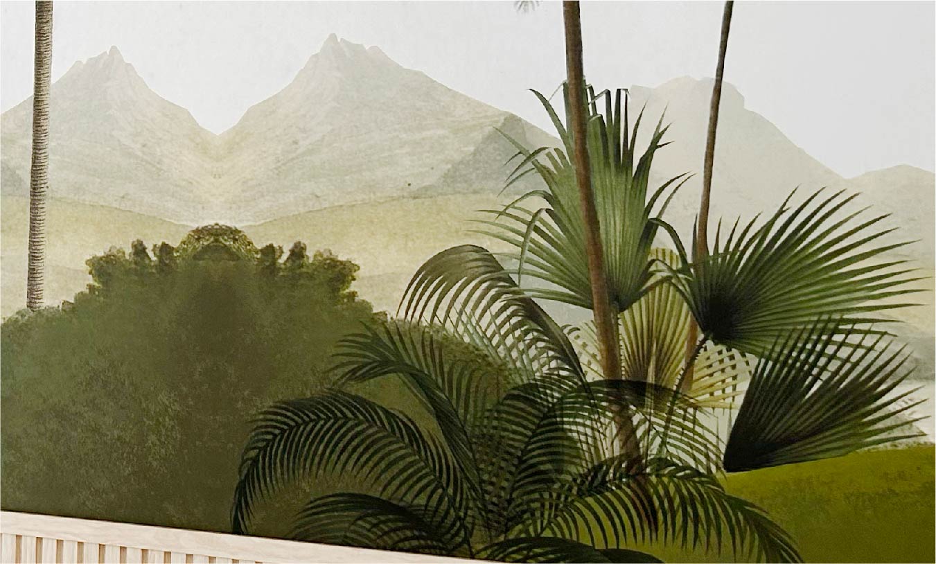 a detail of Honpo Tropical Island wallpaper