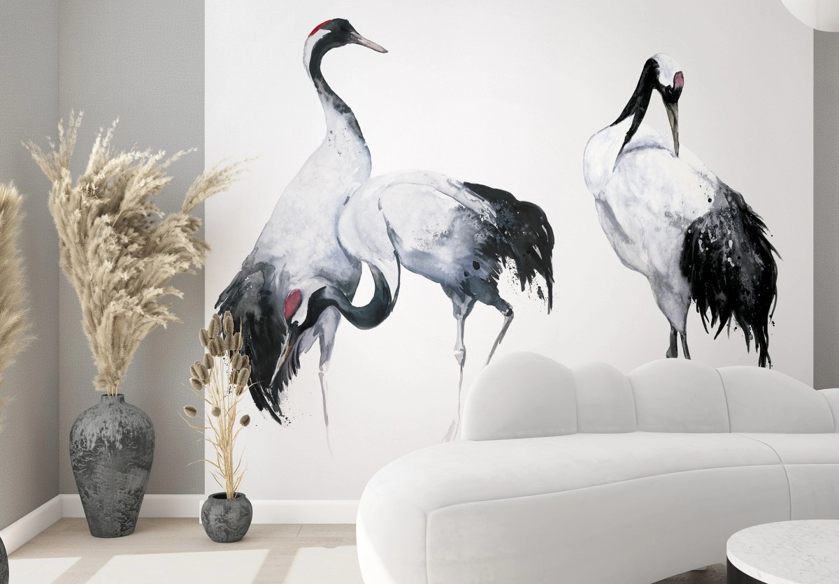 animal wall mural in an elegant vibe