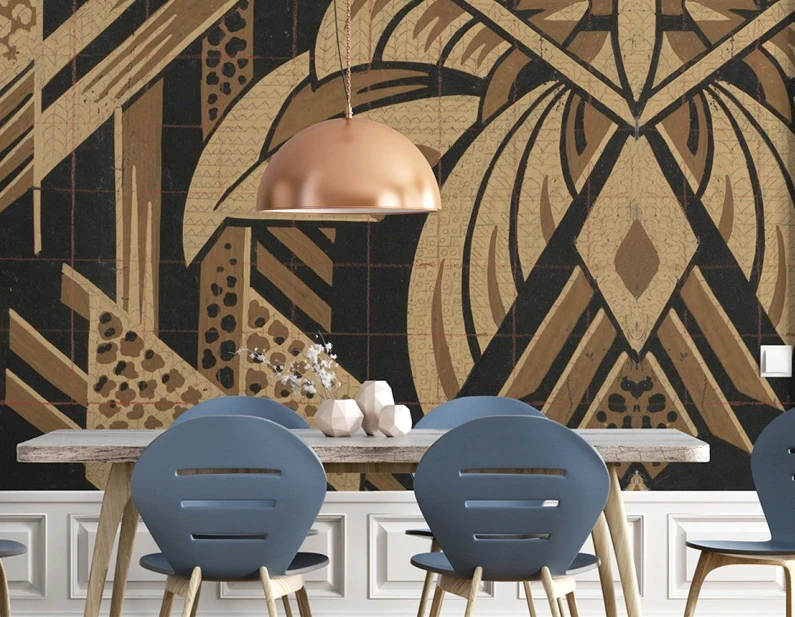 geometric design mural ideas