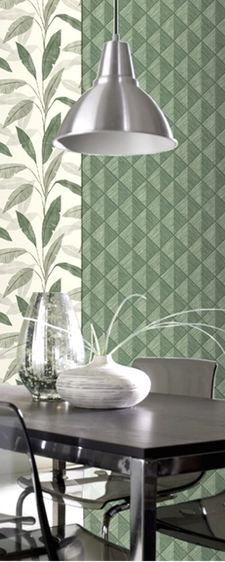 green color geometric wall