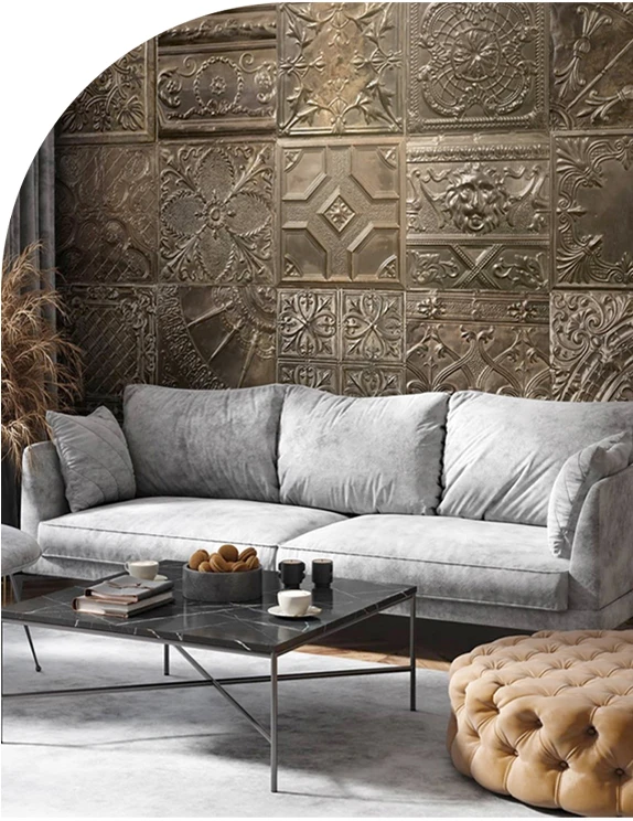 geometric wallpaper for living rooms