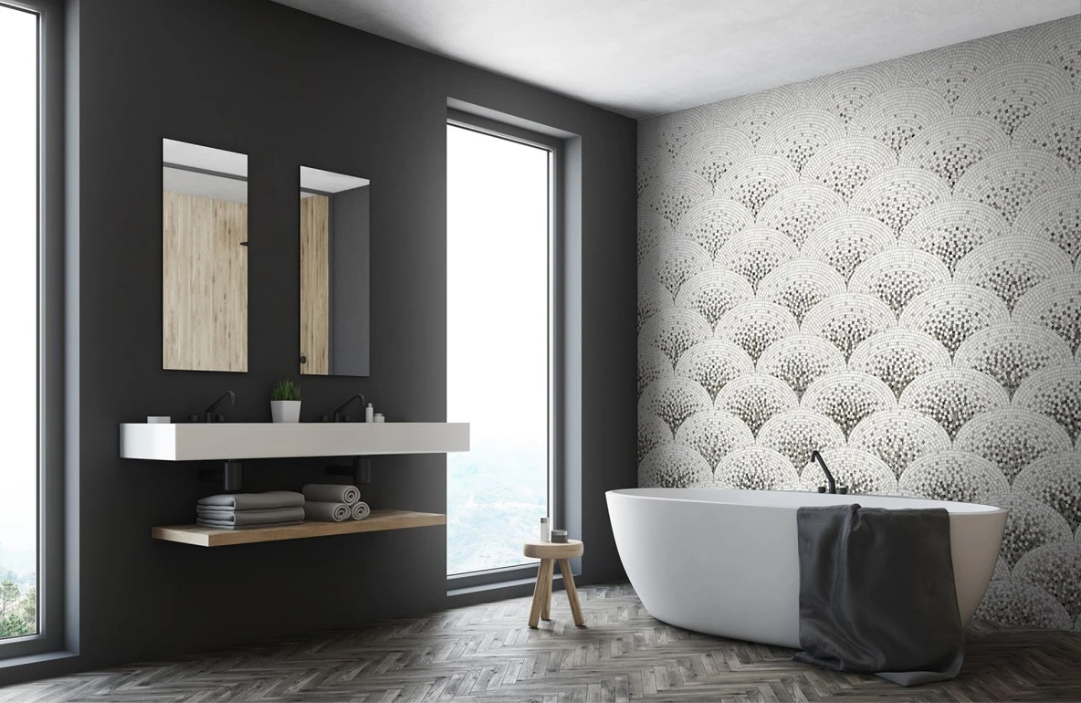 geometric wallpapers are timeless and dramatic