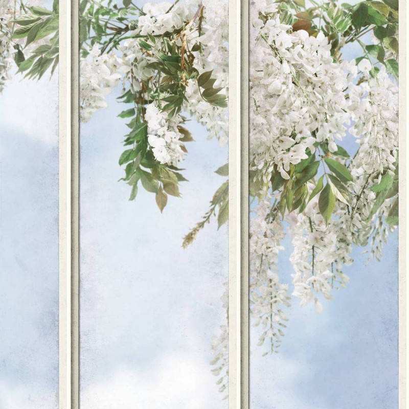 KOZIEL | Large loft window with view on white wisteria | LPV071XL-X