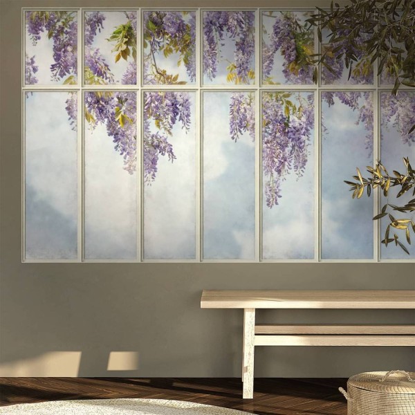 KOZIEL | Small loft window with view on purple wisteria | LPV070-X