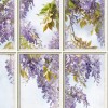 KOZIEL | Small loft window with view on purple wisteria | LPV070-X