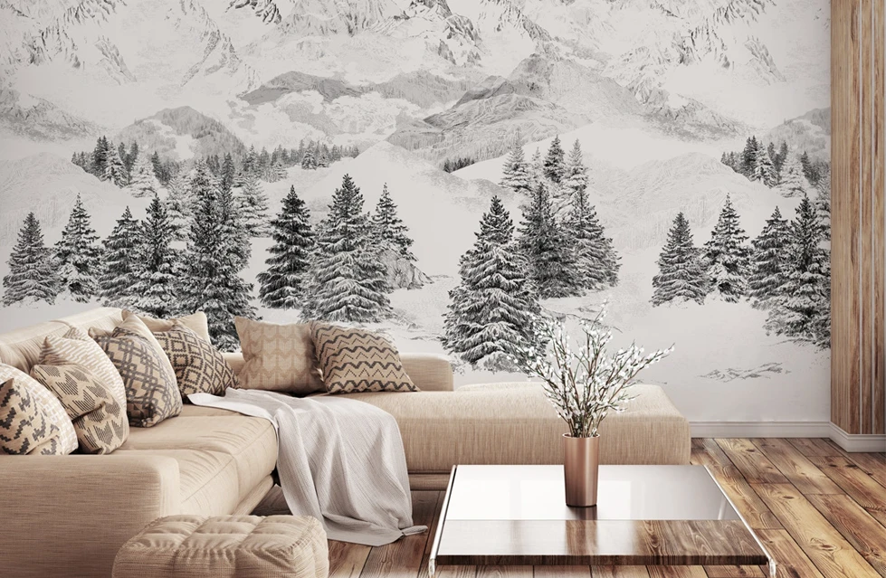 wall mural living room