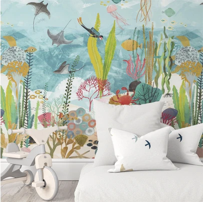 underwater wall mural