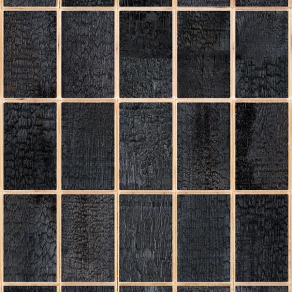 NLXL | PHE - 27 Waste Tiles Burnt Wallpaper by Piet Hein Eek