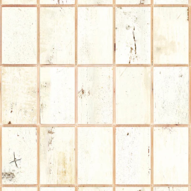 NLXL | PHE - 26 Waste Tiles White Wallpaper by Piet Hein Eek