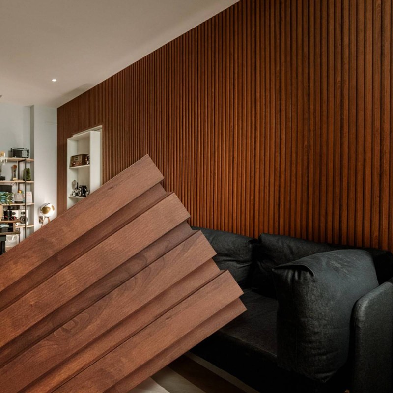 Fluted mdf panel | WPC wall cladding | Panel Walnut