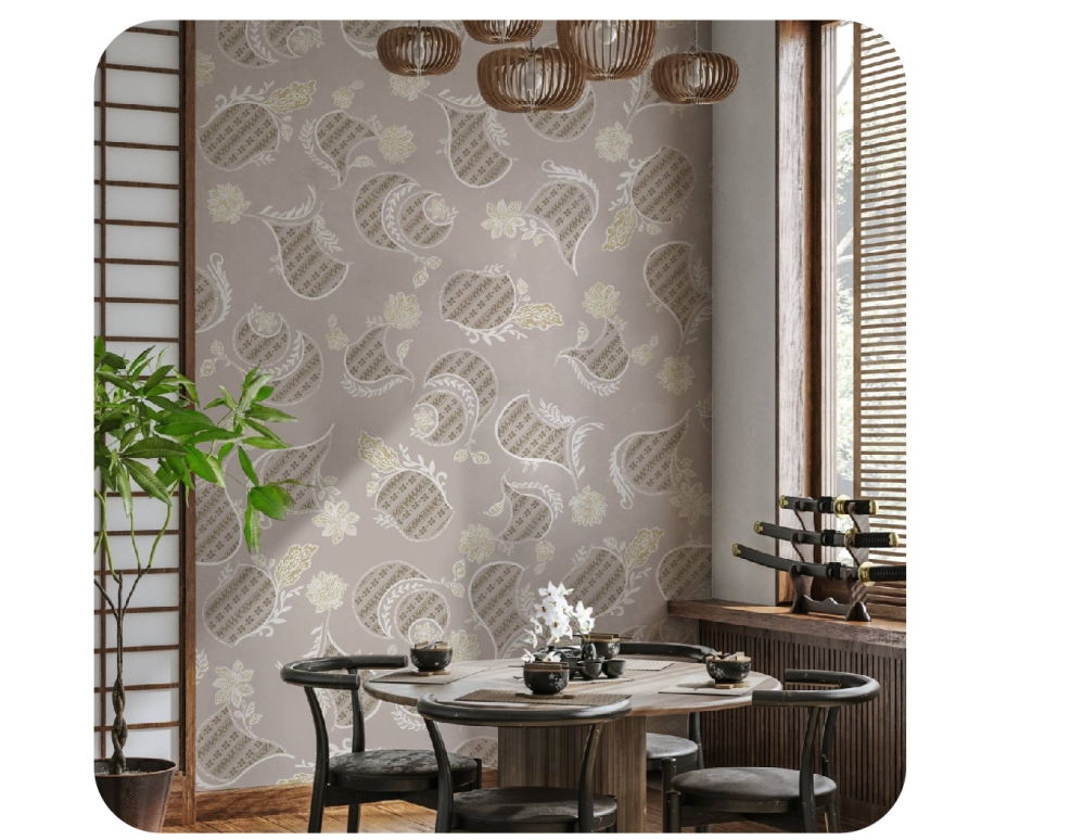 Wallcoverings that features eccentric and oriental cultural styles are getting popular