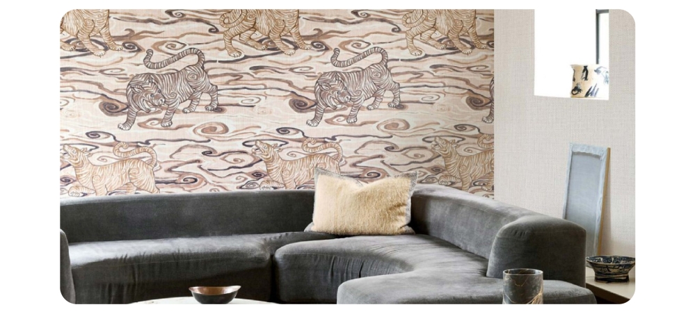 Wallcoverings that features eccentric and oriental cultural styles are getting popular