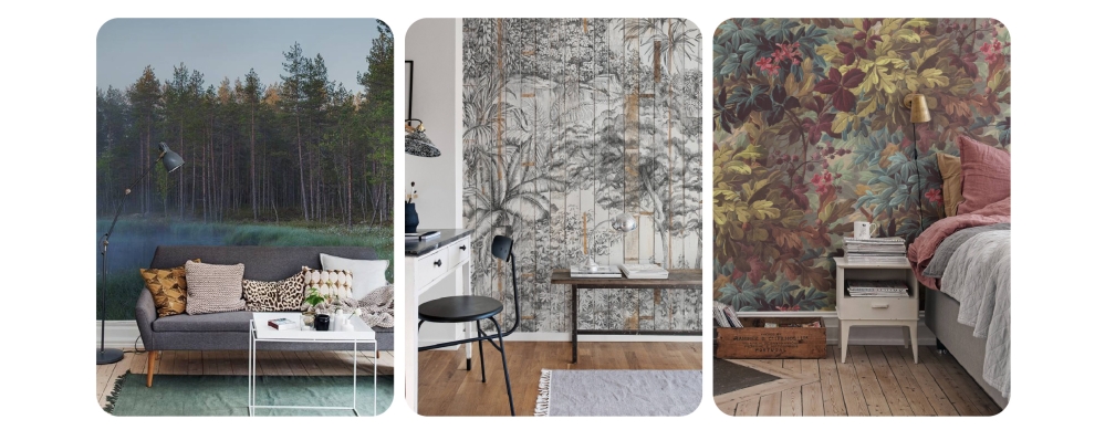 wallpaper with resort design by HONPO wallcovering Singapore